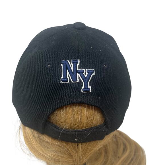 NY Logo Baseball Hat Black Blue Adjustable Cap NYC - Picture 9 of 11